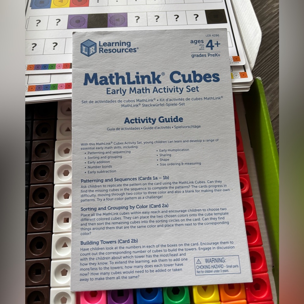 Learning Resources MathLink early math 115 piece cubes set - Picture 3 of 7